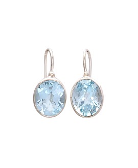 925 Sterling silver Blue Topaz Earrings
