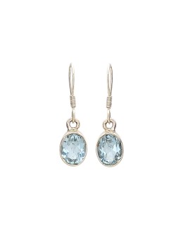 925 Sterling silver Blue Topaz Earrings