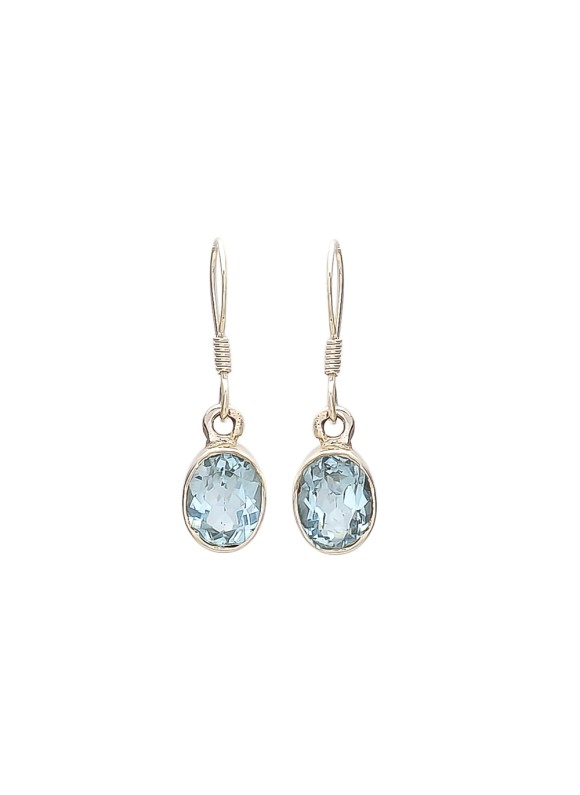 925 Sterling silver Blue Topaz Earrings