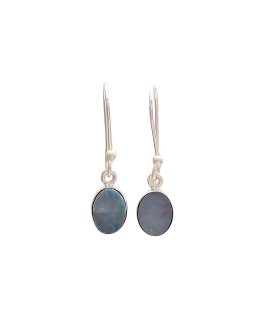 925 Sterling silver Cabochon Opal Earrings