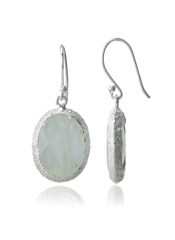 925 Sterling silver Earrings with Rainbow Moonstone