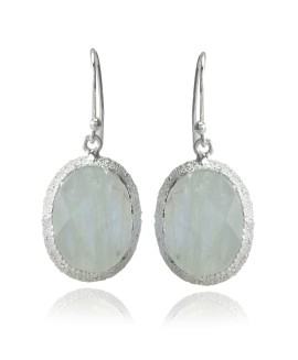 925 Sterling silver Earrings with Rainbow Moonstone