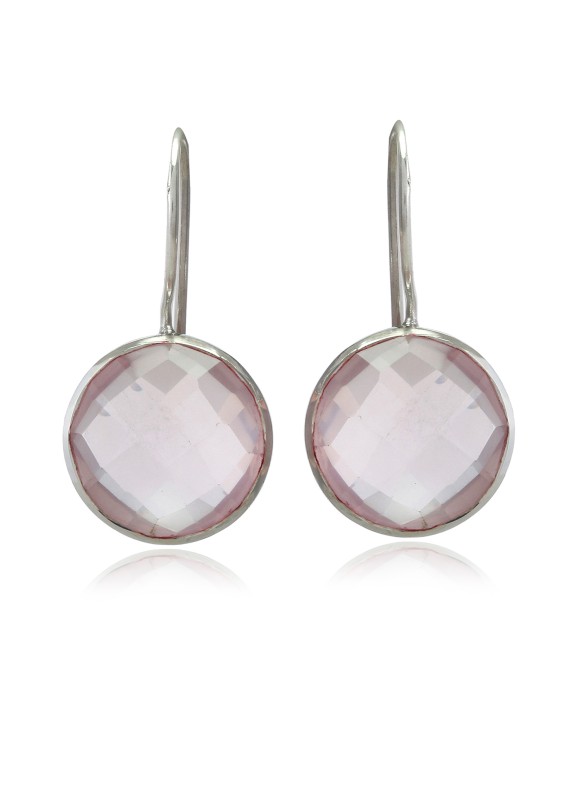 925 Sterling silver Earrings with Rose Quartz