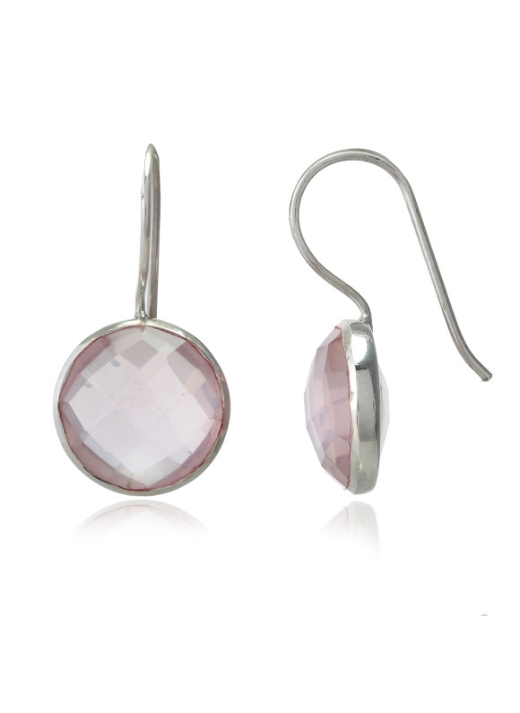 925 Sterling silver Earrings with Rose Quartz