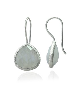 925 Sterling silver Earrings with Rainbow Moonstone