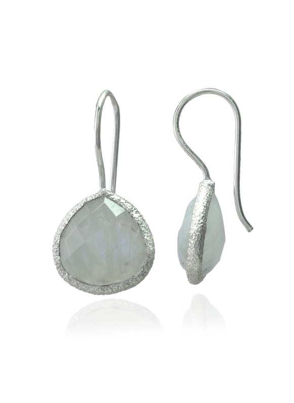 925 Sterling silver Earrings with Rainbow Moonstone