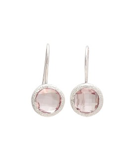 925 Sterling silver Earrings with Rose Quartz