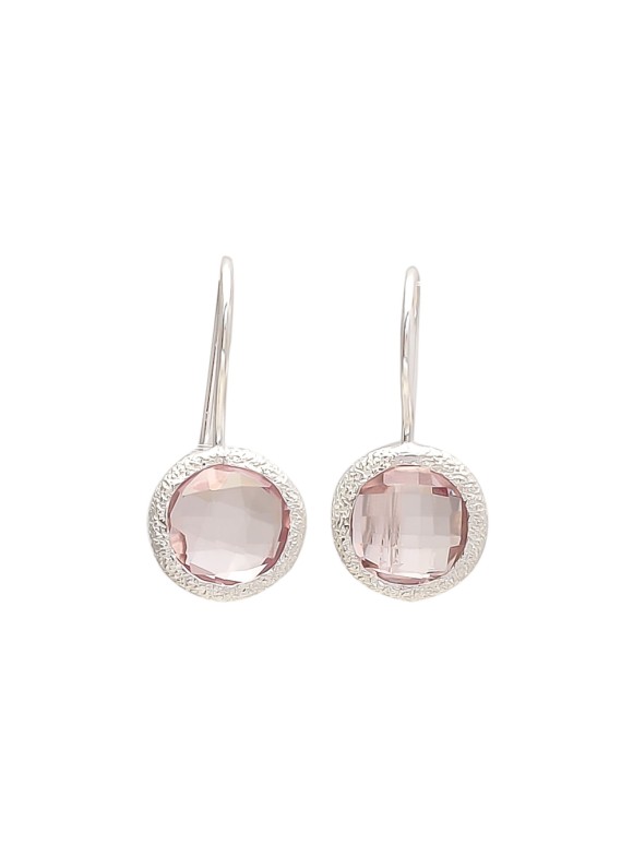925 Sterling silver Earrings with Rose Quartz