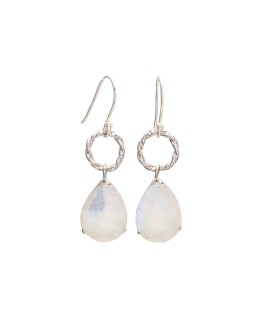 925 Sterling silver Earrings with Rainbow Moonstone