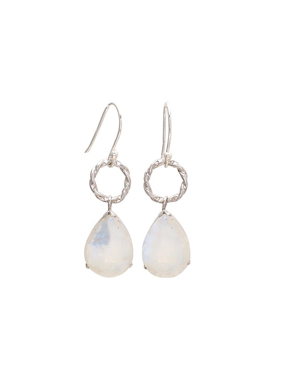 925 Sterling silver Earrings with Rainbow Moonstone
