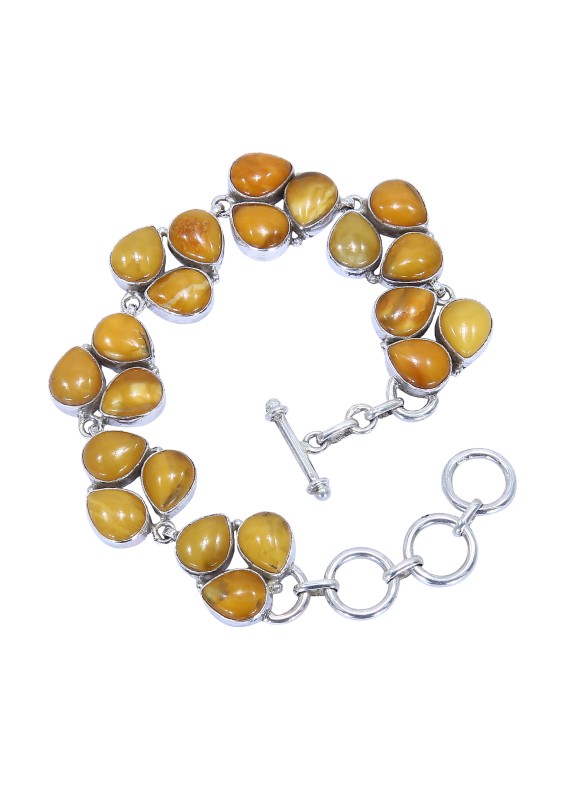 925 Sterling silver Bracelet of Amber
