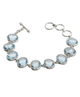 925 Sterling silver Blue Topaz Bracelet 