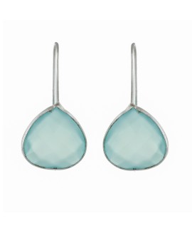 925 Sterling silver Aqua Chalcy Earrings