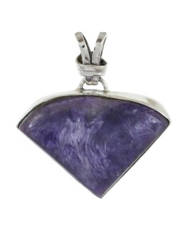 925 Sterling silver Cabochon Stone Charoite Pendant 