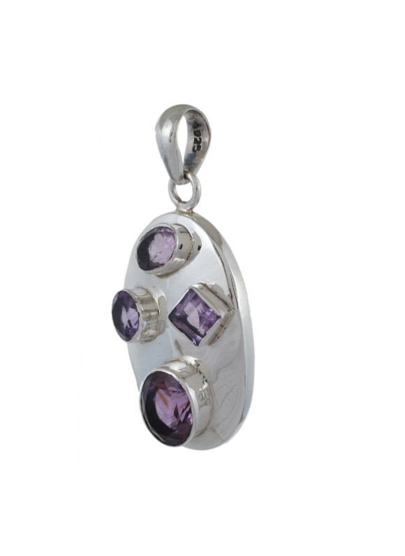 925 Sterling silver Pendant with Amethyst  