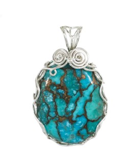 925 Sterling silver Turquoise Pendant