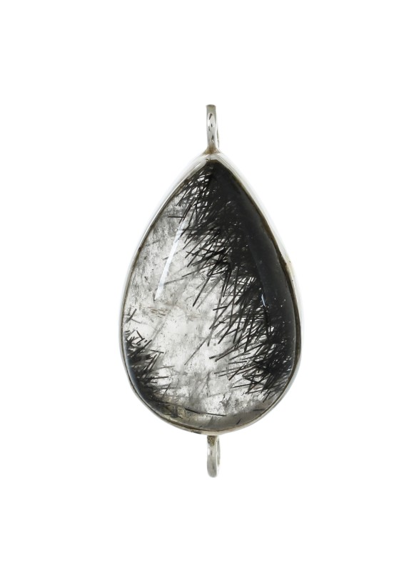 925 Sterling silver Pendant with Black Rutile