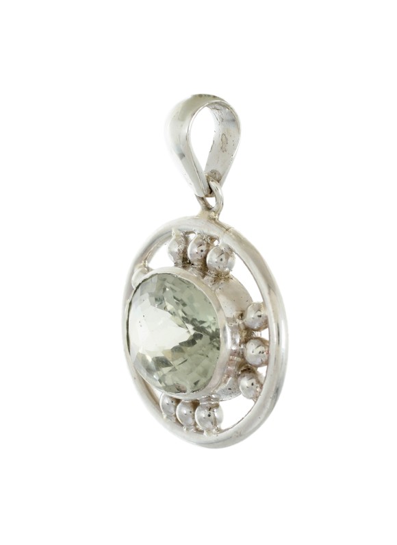 925 Sterling silver Green Amethyst Pendant