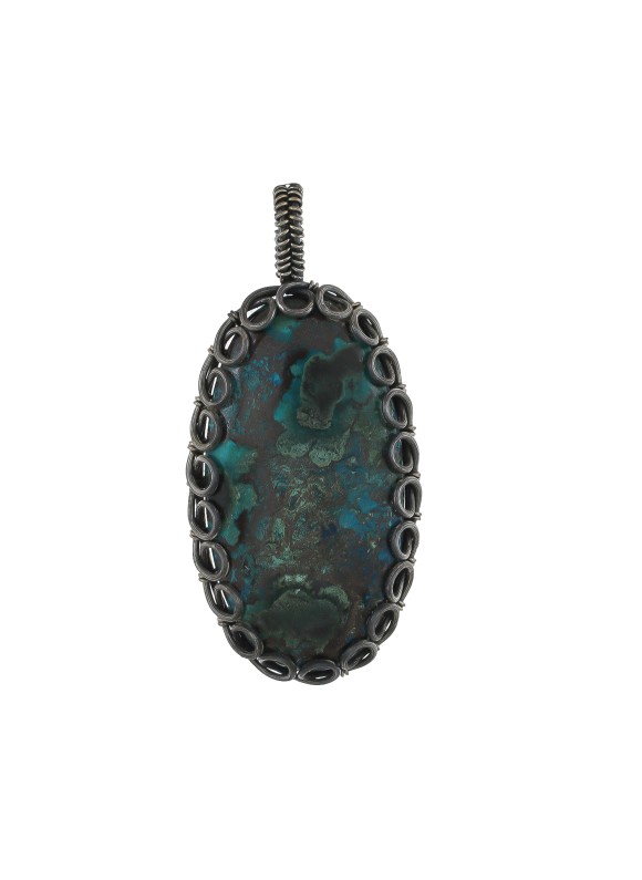925 Sterling silver Pendant with Azurite Malachite