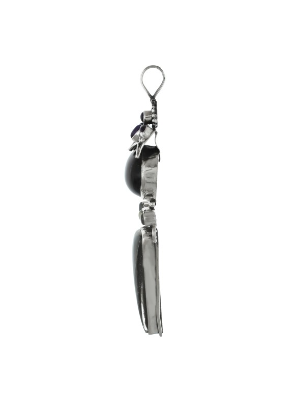 925 Sterling silver Pendant with Amethyst, Crystal, Labradorite & Smoky Quartz 925 Sterling silver Pendant with Amethyst, Crystal, Labradorite & Smoky Quartz