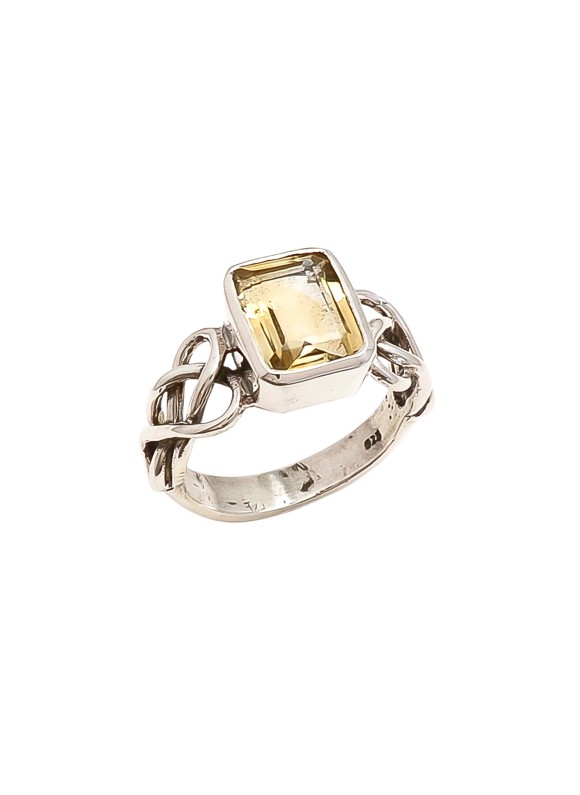 925 Sterling Silver Citrine Rings