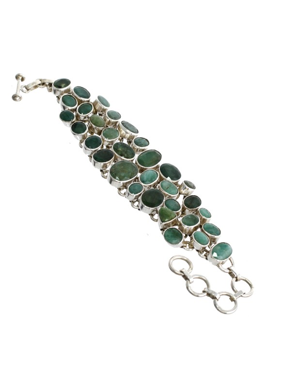 925 Sterling silver Emerald Bracelet