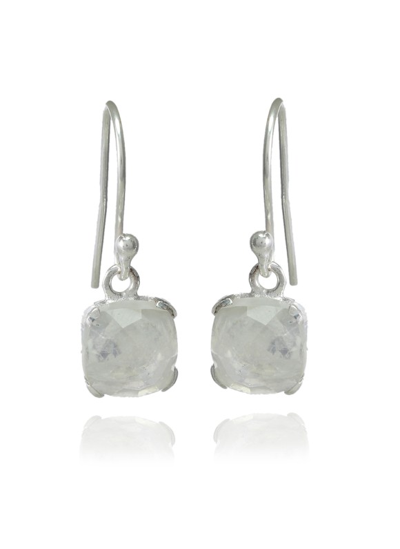 925 Sterling silver Earrings with Rainbow Moonstone