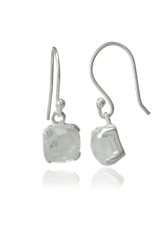 925 Sterling silver Earrings with Rainbow Moonstone