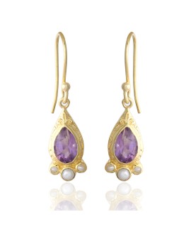 925 Sterling silver Amethyst Earrings