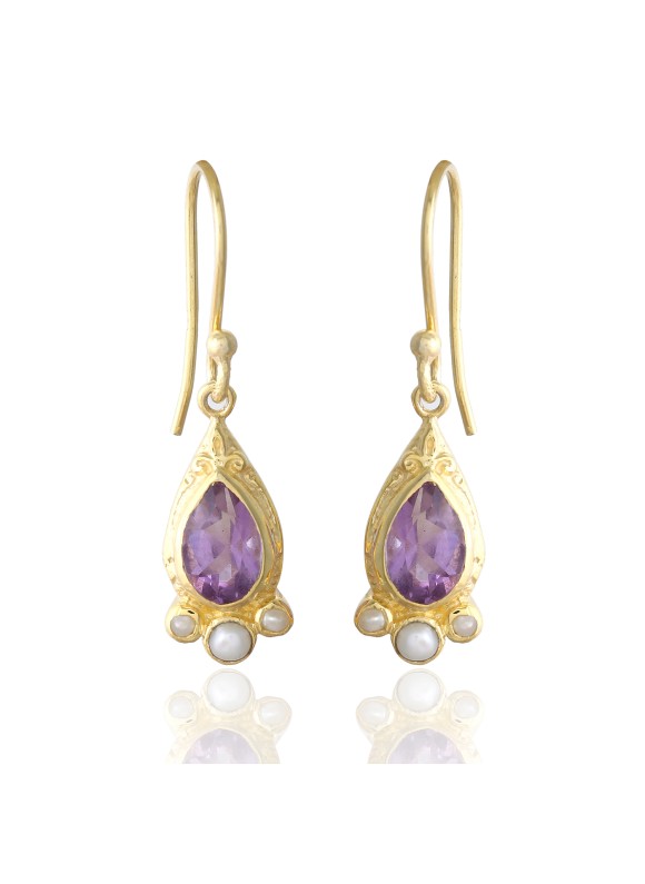 925 Sterling silver Amethyst Earrings