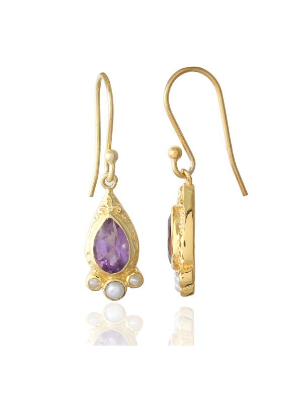 925 Sterling silver Amethyst Earrings