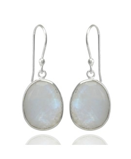 925 Sterling silver Earrings with Rainbow Moonstone