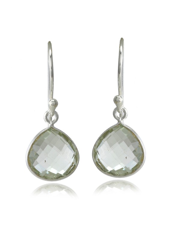 925 Sterling silver Green Amethyst Earrings