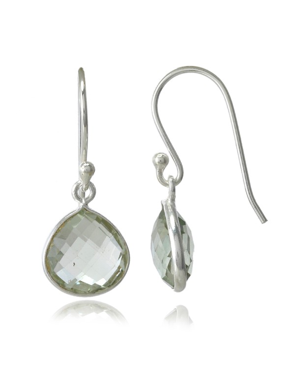 925 Sterling silver Green Amethyst Earrings