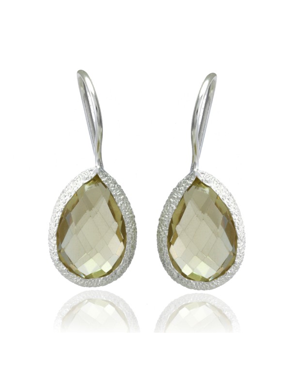 925 Sterling silver Lemon Quartz Earrings