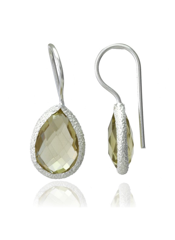 925 Sterling silver Lemon Quartz Earrings