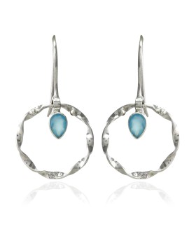 925 Sterling silver Blue Chalcy Earrings