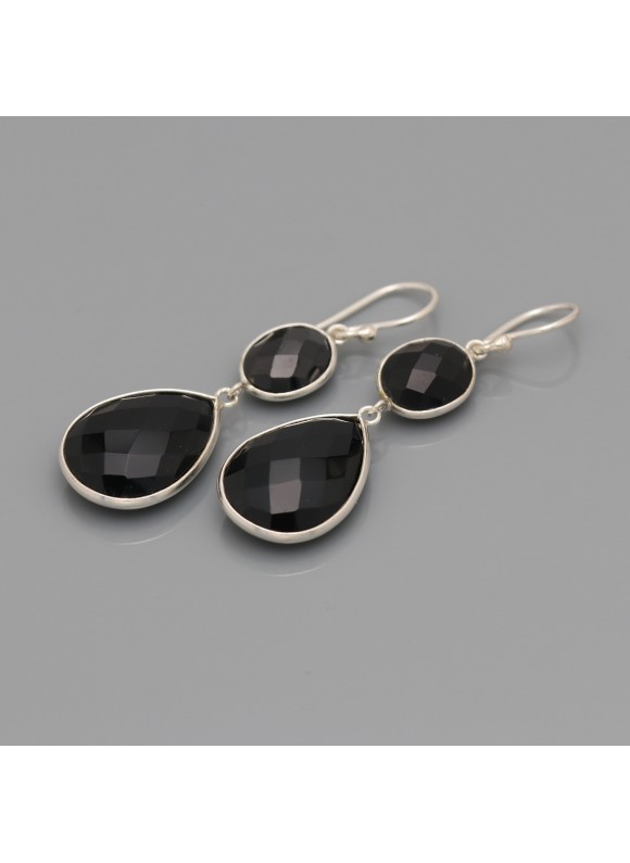 Black Onyx dangle drop earrings