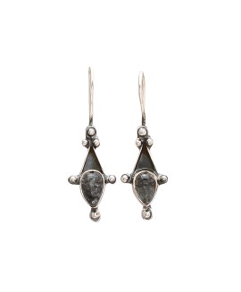 925 Sterling silver Black Rutile Earrings