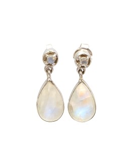 925 Sterling silver Earrings with Rainbow Moonstone