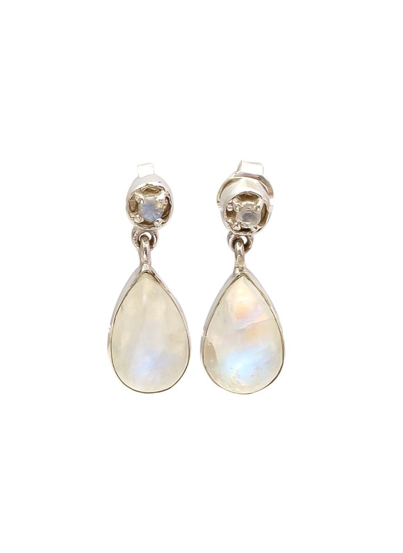 925 Sterling silver Earrings with Rainbow Moonstone