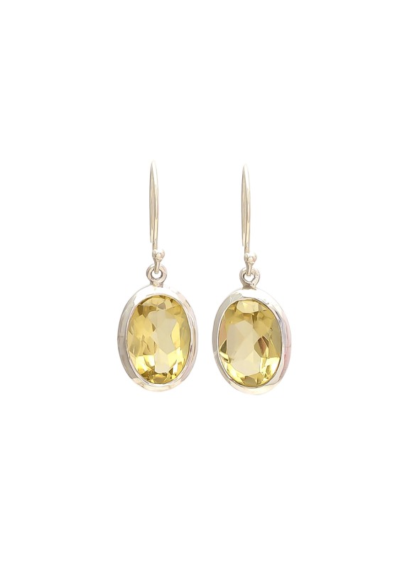 925 Sterling silver Lemon Quartz Earrings