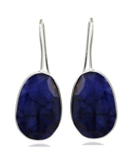 925 Sterling silver Blue Silimanite Earrings