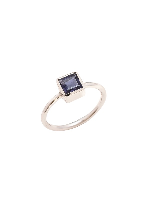 925 Sterling silver Cut Stone Iolite Rings