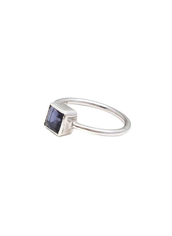 925 Sterling silver Cut Stone Iolite Rings
