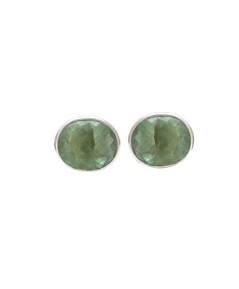 925 Sterling silver Cufflinks with Florite Cut Stone