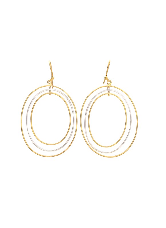 925 Sterling silver Earrings with Gold polish
