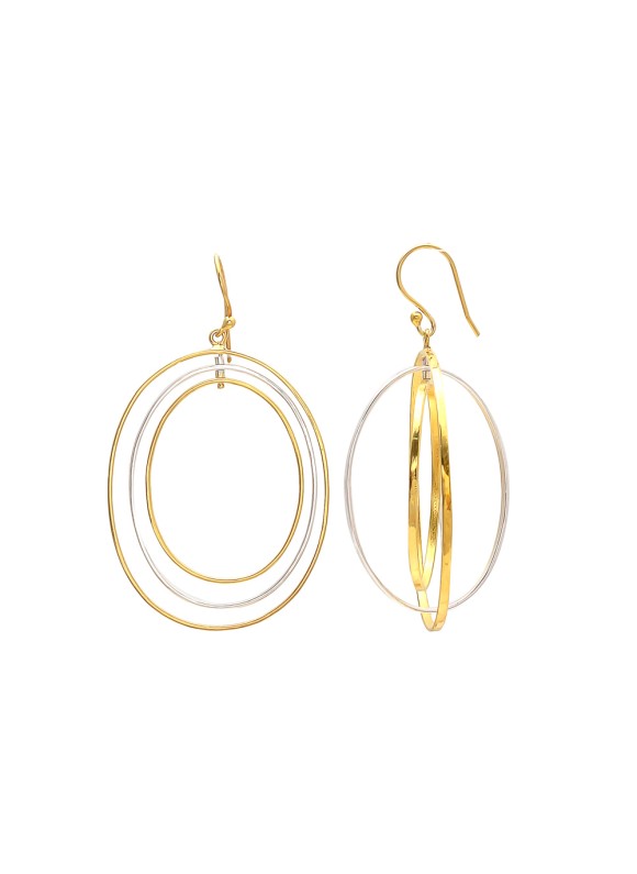 925 Sterling silver Earrings with Gold polish