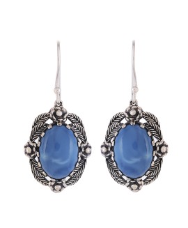 925 Sterling silver Blue Opaliite Earrings 