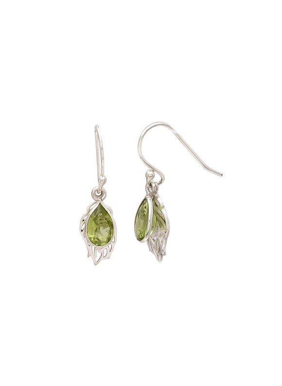 925 Sterling silver Cut Stone Peridot Earrings